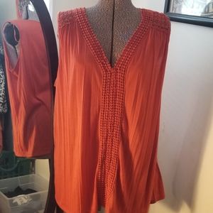 🦚3/$20🦚 beautiful rust colored tank top size 1X
